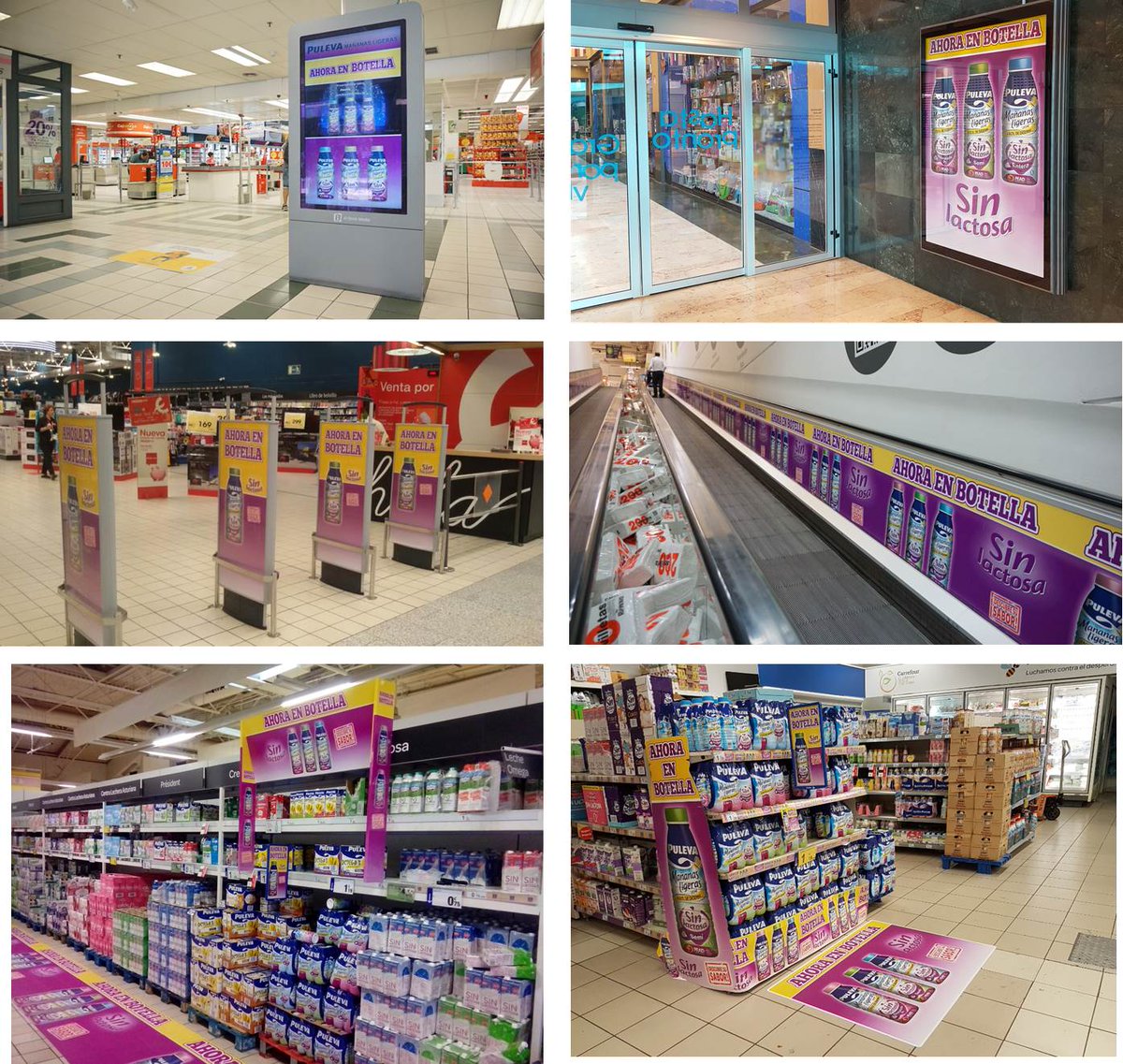 instore_mx's tweet photo. [iSM Spain] Grandiosa campaña de @puleva. Generando múltiples impactos al shopper desde la entrada al centro hasta el producto. https://t.co/huP5qDqF0B