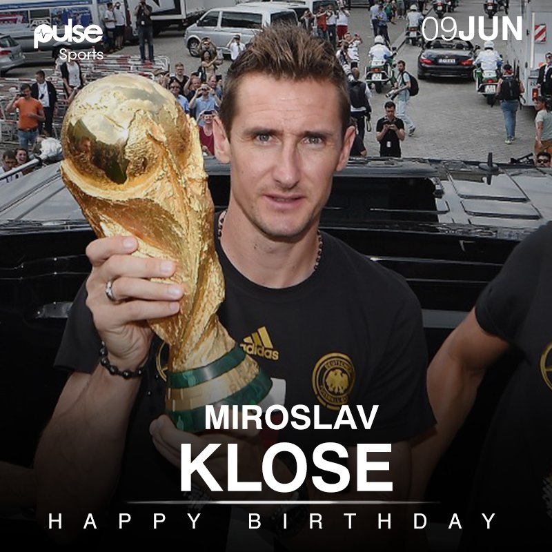 Happy 39th birthday to the greatest goalscorer in the history of the World Cup, Miroslav Klose.   