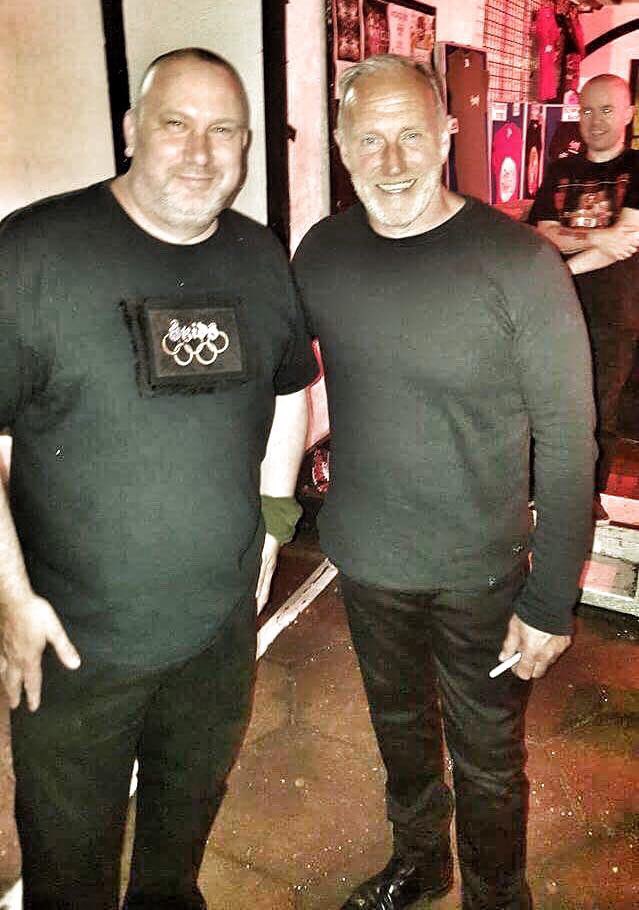 TartanExplosion's tweet photo. Two great mates from into the valleys meet Richard Jobson from Skids wearing my MoNkA tees :)
#paradise #Skids #DaysInEuropa #TartanMonka https://t.co/2AAVQL1Jkl