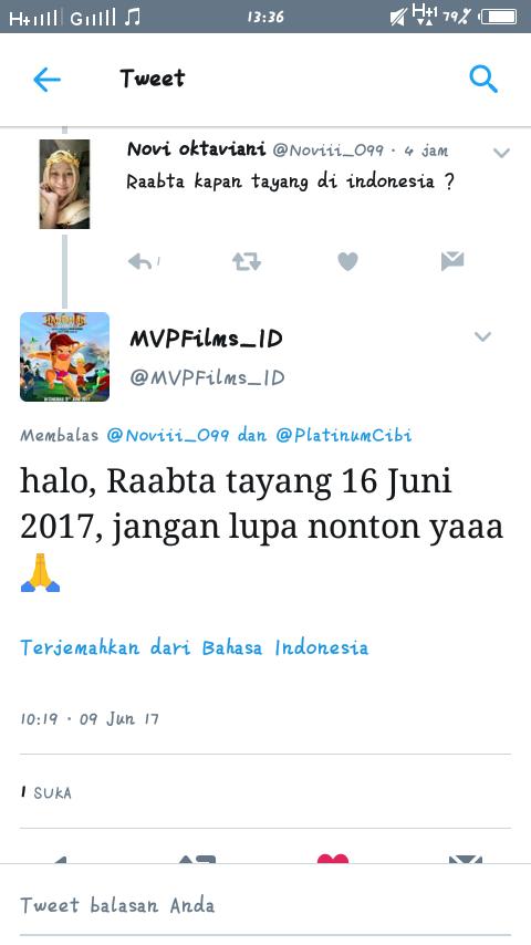 Noviii_O99's tweet photo. 16 june 2017 Raabta showtimes in Indonesian cinema
Yeayyy waiting😳😳😍 @kritisanon @itsSSR @RaabtaOfficial #Raabta #RaabtaThisFriday https://t.co/Y3zgTTLp38