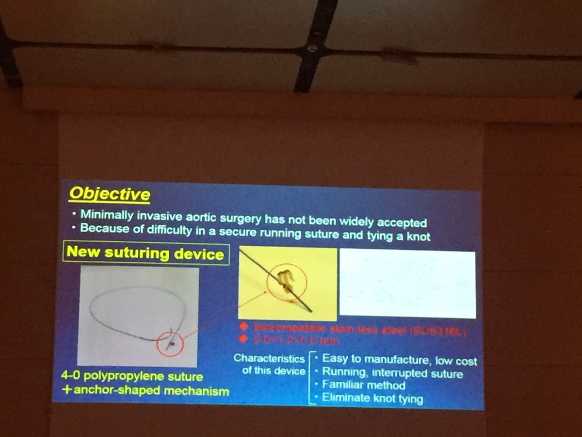 EricJLehr's tweet photo. @drbypass @UChicagoMed New suture device to simplify and shorten minimally invasive aortic procedures presented by Dr Tohru Takaseya https://t.co/hS2k4WUtjX