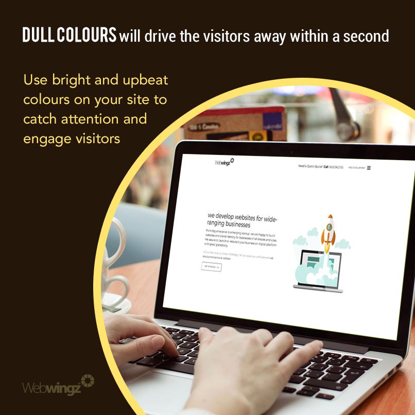 Webwingz's tweet photo. #webdesigning tips - Cheerful colours for #website https://t.co/UFCFO3P6ng