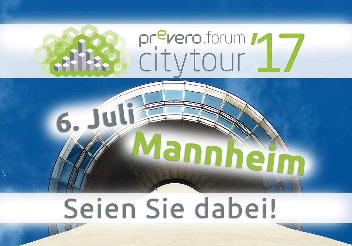 SaschaAlber's tweet photo. Erleben Sie unseren letzten #citytour Stopp am 6. Juli in #Mannheim https://t.co/AoonjtTUau #preveroevents https://t.co/AnngQ1AmM5