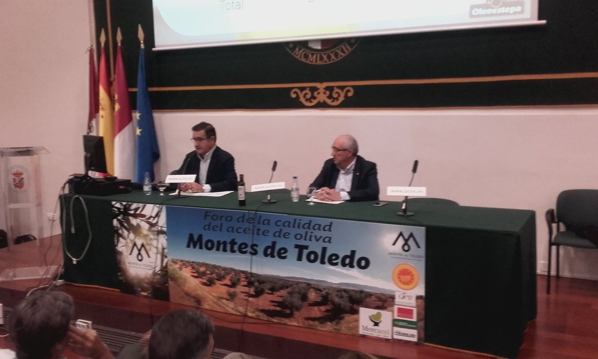 CLMFoods_Spain's tweet photo. Interesante jornada sobre la calidad del aceite de oliva en el I Foro que organiza la #DOMontesdeToledo @Ipex_clm https://t.co/TjPJzmAvZg