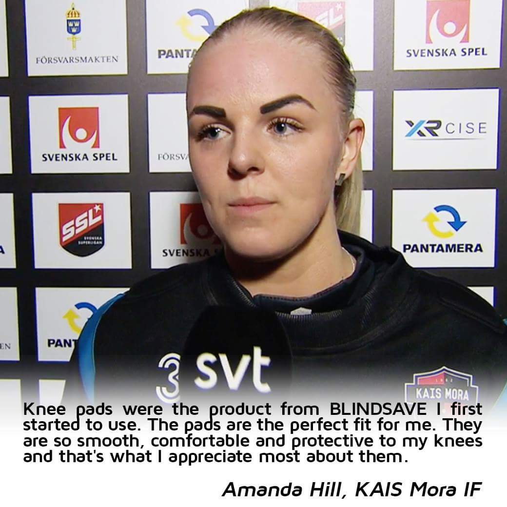 Check out <a href="/amandahilll/">Amanda Hill</a>  feedback about <a href="/BLINDSAVE_FLB/">BLINDSAVE Floorball</a>  knee pads. #wearepartofgoaliesuccess #floorball #innebandy #salibandy #unihockey