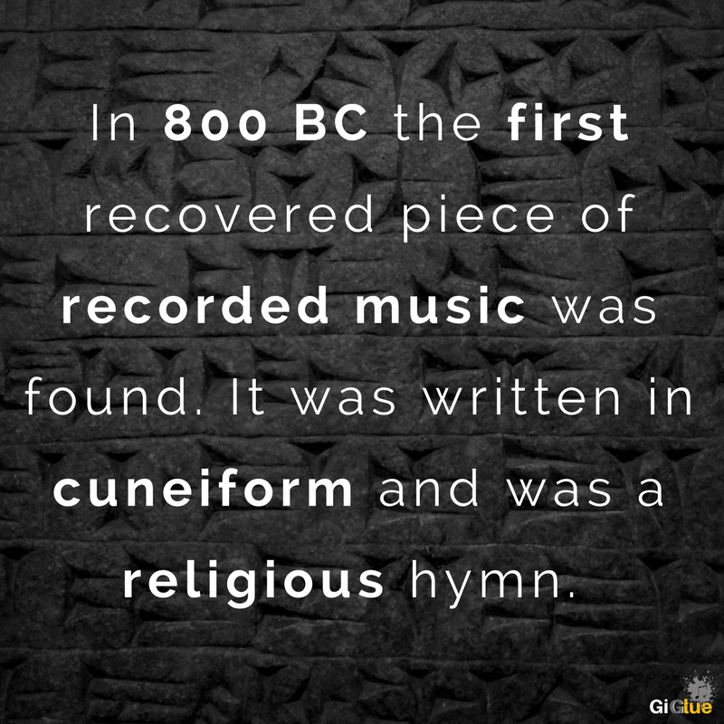 GiGlue's tweet photo. In 800 BC the first recovered piece of recorded music was found.
#GiGlue #Music #history #musichistory #first #piece #hymn #religious #800bc https://t.co/4zlgC721cA