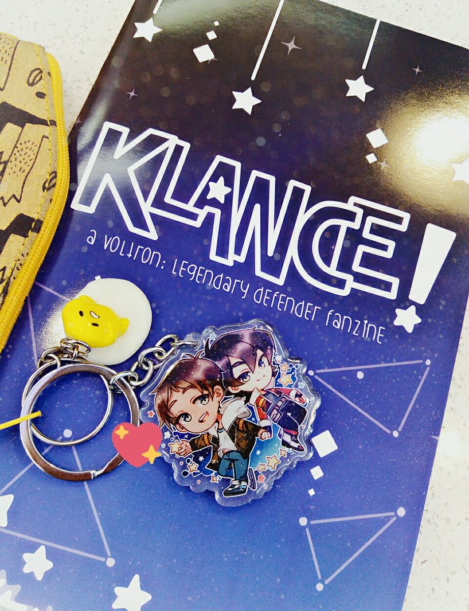 just got my copy! I love it sm T_T &amp;the charm is so cute! thank you <a href="/klancefanzine/">klance!zine</a> for making me part of this lovely zine ❤💙