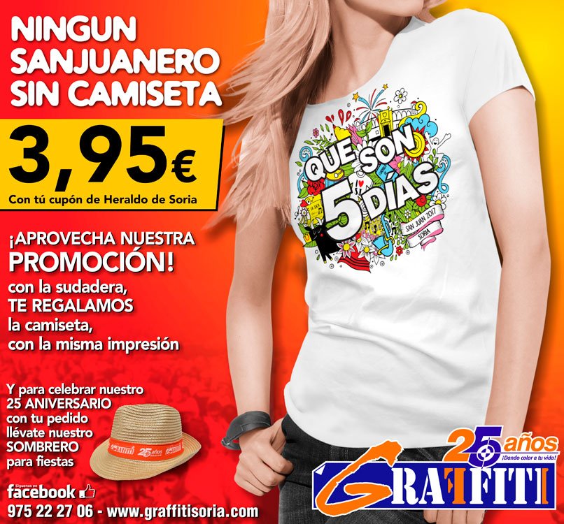 ¿A poco menos de tres semanas par #SanJuan y todavía no tienes tu #camiseta? Ven a por la tuya antes de que se agoten. ¡Aún estás a tiempo!