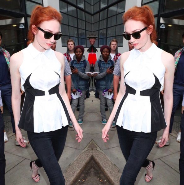 Eleanor Tomlinson Looking Ultra Chic in Pre-Fall 2017 💌 Thank You @nisha_stylist #antonioberardi #poldark #eleanortomlinson
