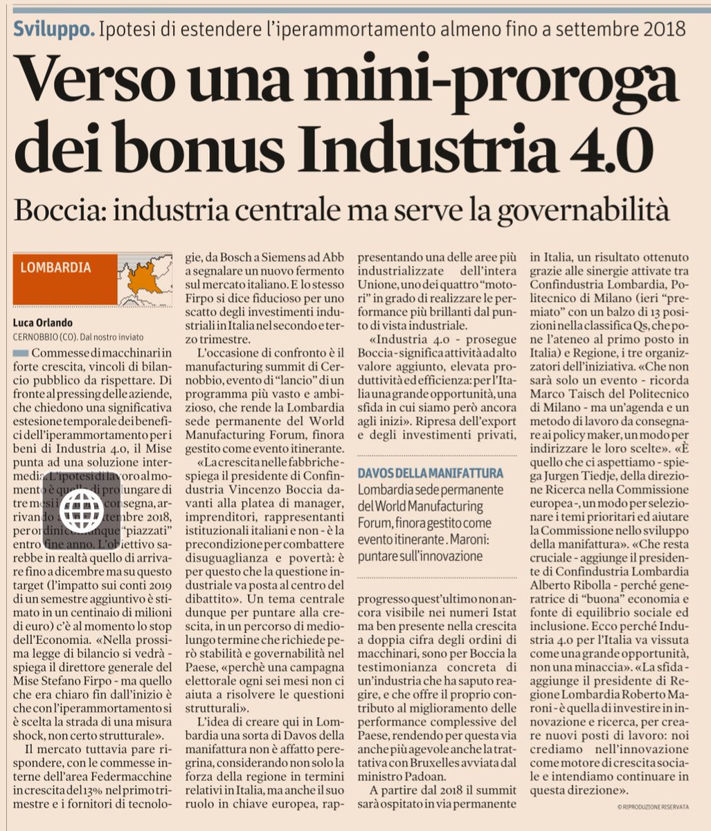 taischmarco's tweet photo. World Manufacturing Forum in Lombardy from 2018.Great success @wmforum #manusummit @polimi @Confindustria @LombardiaOnLine @ConfindustriaL https://t.co/nVr9S9A0hZ