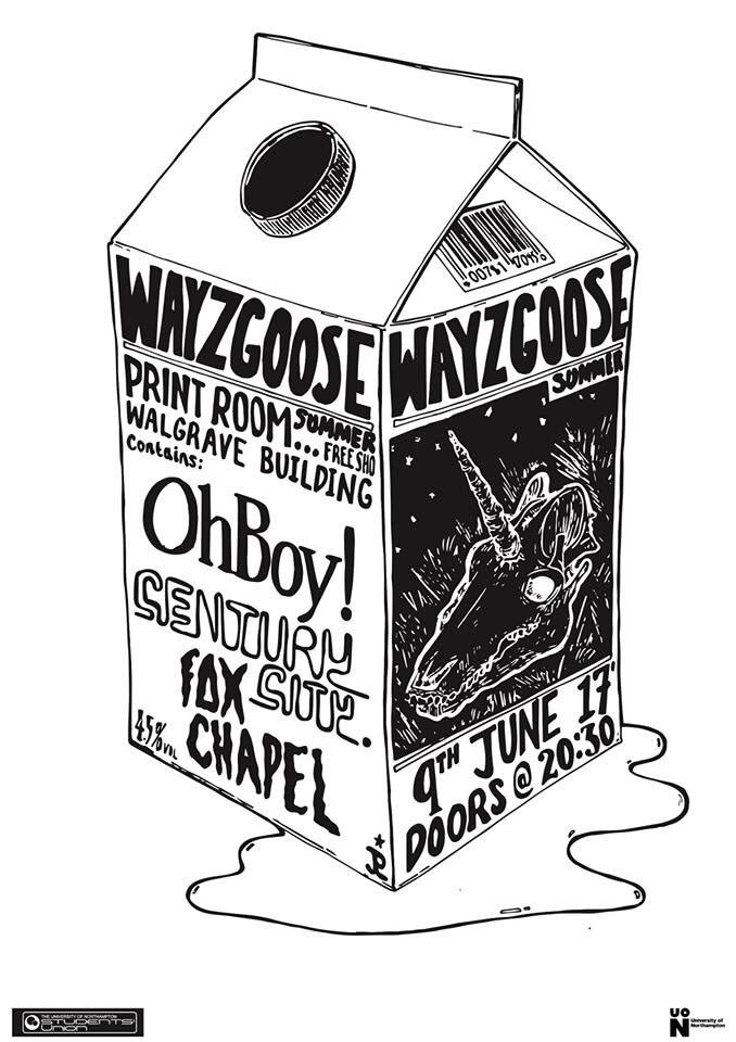 Ohboytheband's tweet photo. Playing a FREE SHOW tonight in our home town! avec pals @NikolasGrayCC @foxchapelmusic It's at @UniNorthants print room! Hope you find us! 😬 https://t.co/bRZTMsgEx0