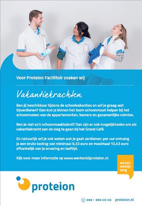 WerkbijProteion's tweet photo. Ben jij beschikbaar tijdens de schoolvakanties en wil je graag wat bijverdienen? 
Kijk op https://t.co/dbUyADO3N9 voor meer informatie. https://t.co/y6veS80suR