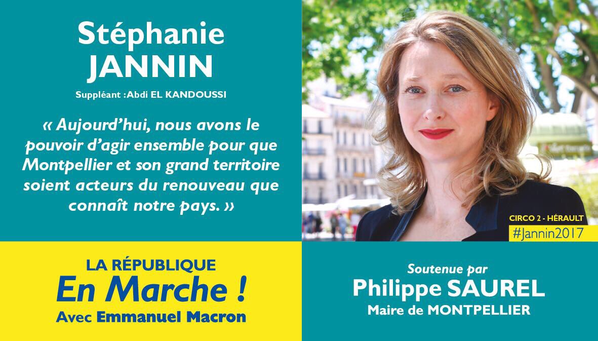 Dimanche 11 juin, mon pouvoir d'agir sera de voter #Jannin2017 #circo3402 #LREM #Montpellier