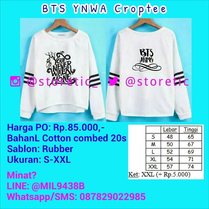 storetic's tweet photo. PO sd 28 Juni 2017 BTS YNWA Croptee Rp.85.000 Minat? Chat ke LINE: @MIL9438B https://t.co/oulp3YfWR0