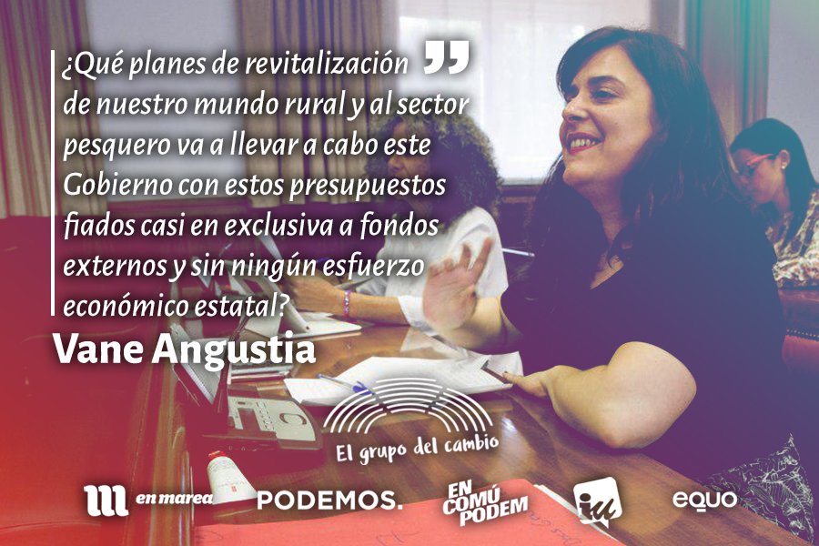 UnidosPodemoSND's tweet photo. @Senadoesp @oguardingo @VicentaJimenezG @VaneAngustiaEU @VamosOfic @MargalidaQ @IUMedioAmbiente @PodemosMA @VaneAngustiaEU: "Nos alerta el escaso apoyo al #MundoRural y el estancamiento económico del sector pesquero". #PGE2017 https://t.co/eBncbnxbMz
