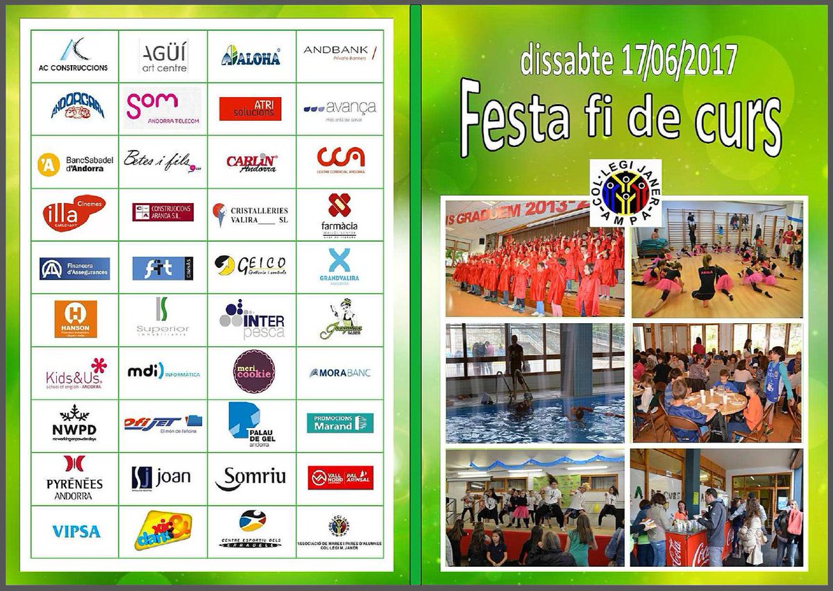 Festa fi de curs 2016-2017. Us esperem a tots 😀