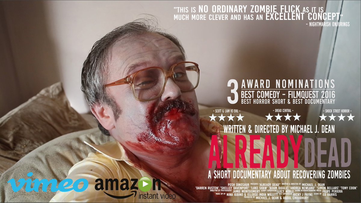 Posh_Dinosaur's tweet photo. Watch #comedy #horror Already Dead online @Vimeo Written &amp; Directed by @MichaelJDean_86 - https://t.co/lJxd3DdYR1 #zombies #suportindiefilm https://t.co/Sz4BHOaywq