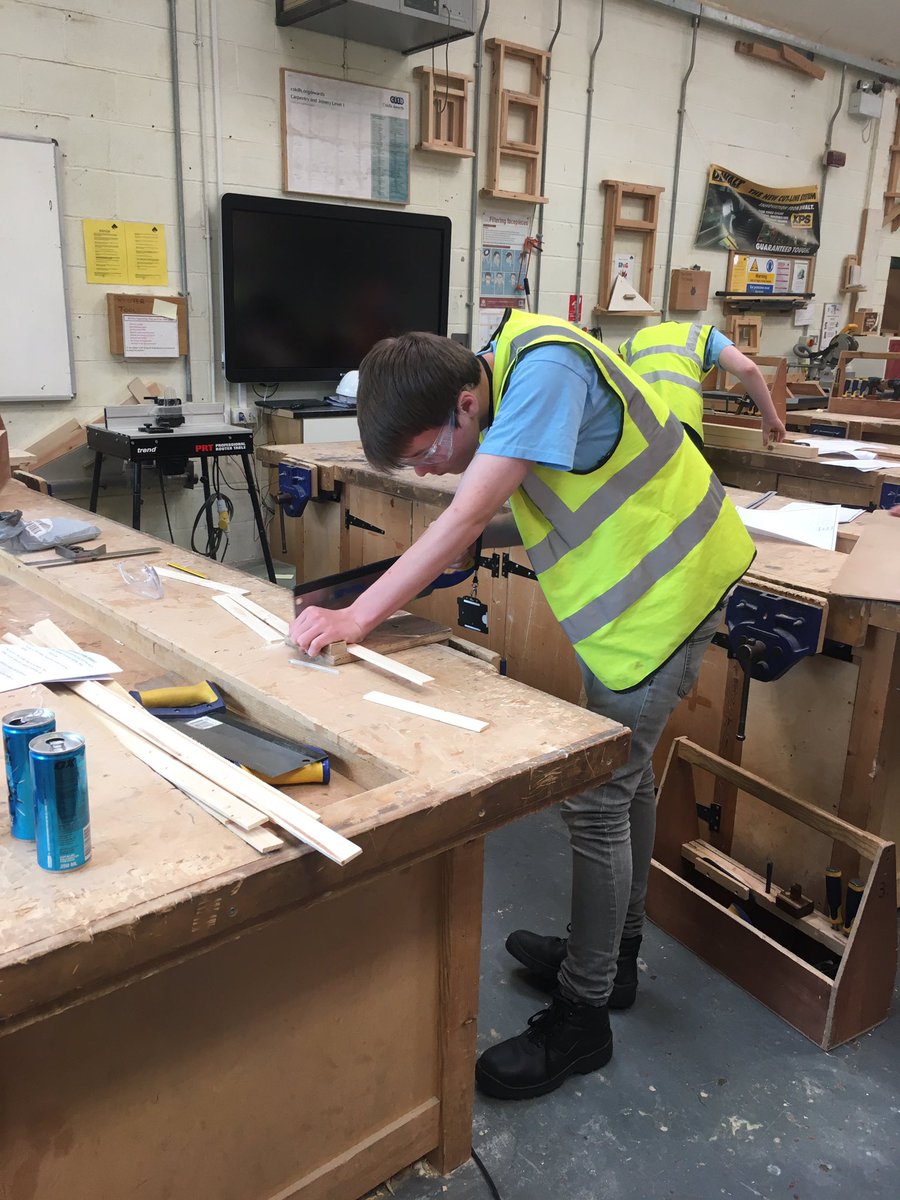 TCConstruction0's tweet photo. The Level 1 Carpentry 'design a bridge' competition is well under way, some good ideas coming out #PathwaystoConstruction https://t.co/Wk6oDq510U