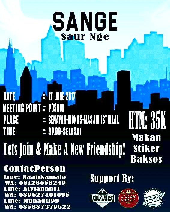 yuk yang anak depok mau sotr tanggal 17 , dm ya. #sotr2017 #sahurontheroad #gondesfamily