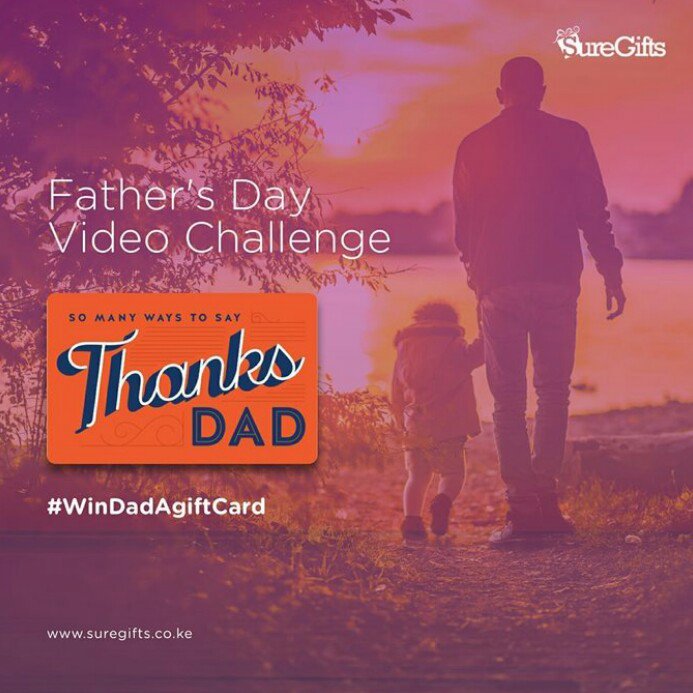 SefuSahm's tweet photo. Father's Day is around the corner, why not try our #WinDadAgiftCard Video challenge?
@suregifts_ke https://t.co/MwUqzglW82
