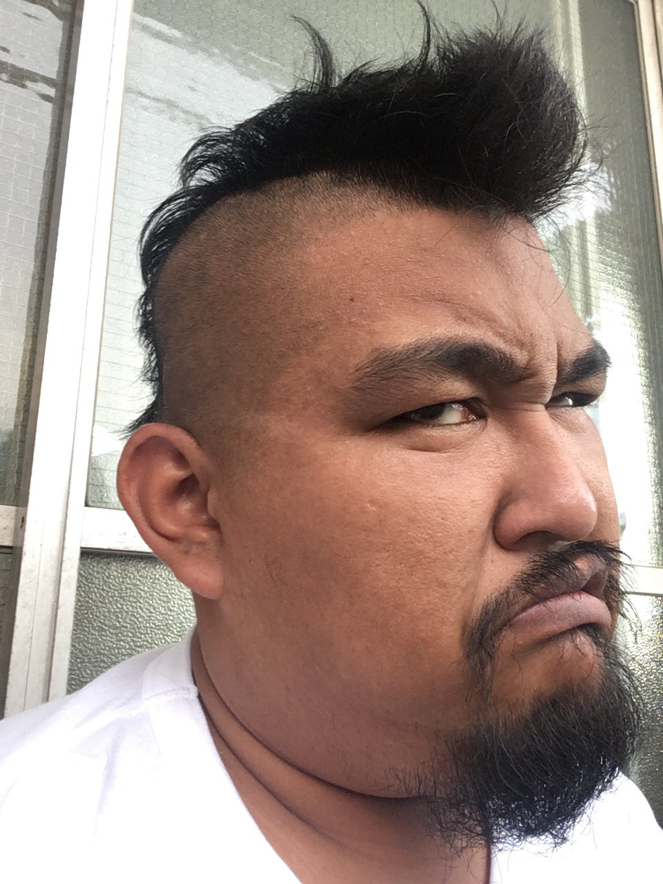 Twitter এ コットんち コバ 一日１コバ 髪の毛が成長しすぎて モヒカンではなくリーゼントみたいなフォルムになってしまった 風呂上がりだと尚更だなぁ ワイルドな男にはピッタリだがな 一日１コバ コットんち モヒカン リーゼント 髪型 ワイルド