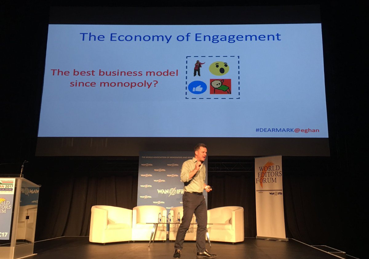 pfeifferreport's tweet photo. "We should make algorithms based on the principles of journalism" @eghan #WNC2017 https://t.co/vZXCfPtJ5Q