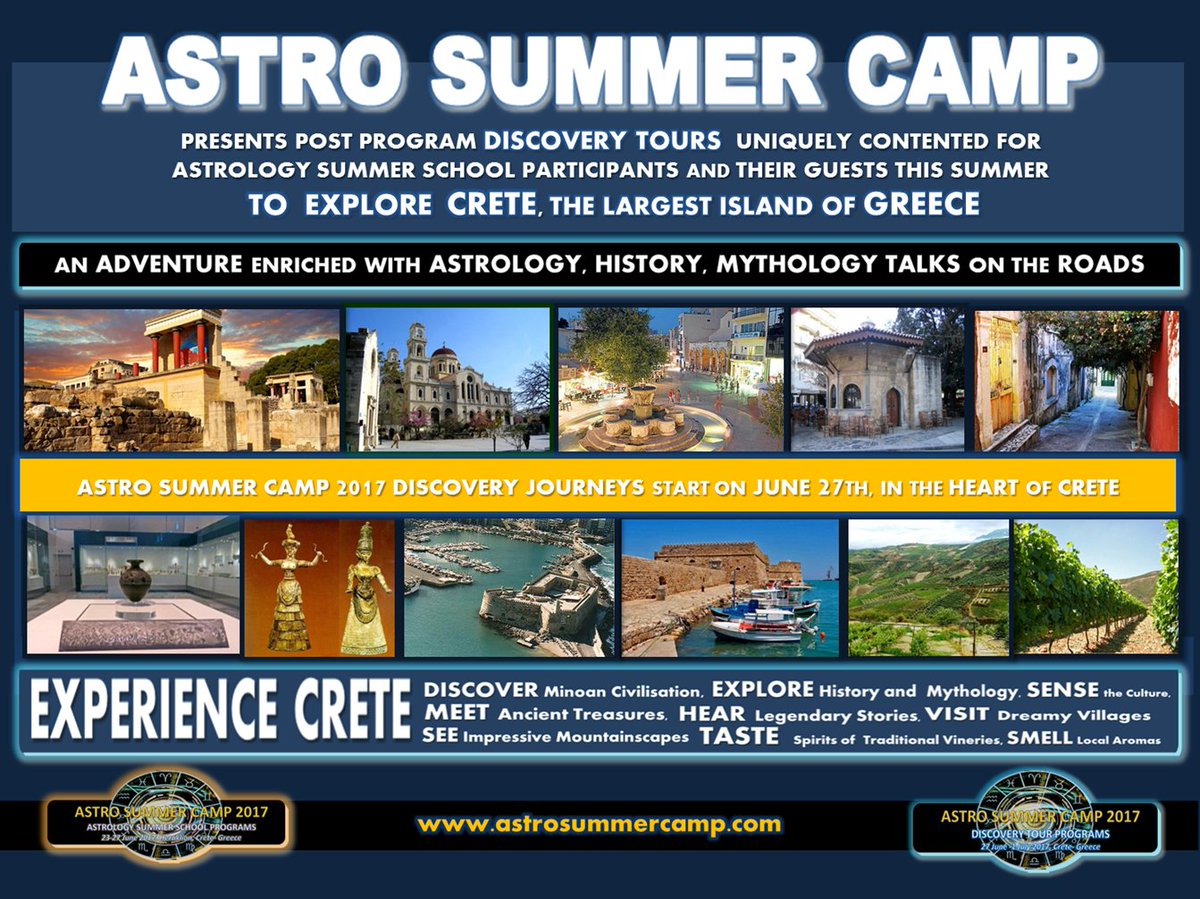 astrosummercamp's tweet photo. Crete has so much to discover &amp; while in Crete we will explore! Check our Discovery Tour 1 details on June 27th : https://t.co/RyK6yEgaOT https://t.co/zpdFcIVWGo