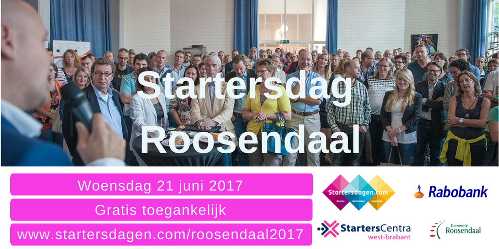 startmetsucces's tweet photo. I.s.m. @gem_roosendaal en @Rabobank organiseren wij op 21 juni een #startersdag voor (pre)starters. Meld je aan via https://t.co/KmL2uWZW9f https://t.co/BgAEPiaq7d