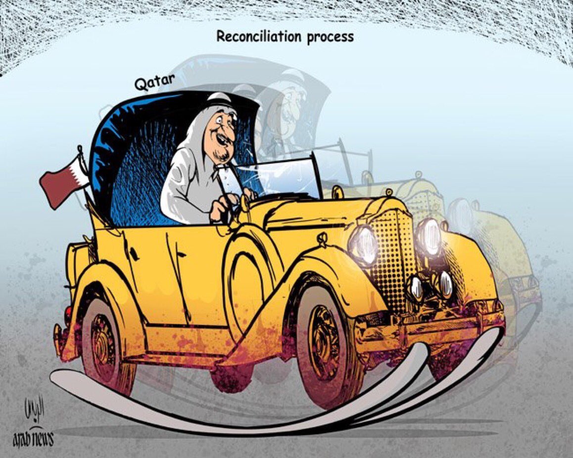 Image result for Arab conflict with qatar cartoon