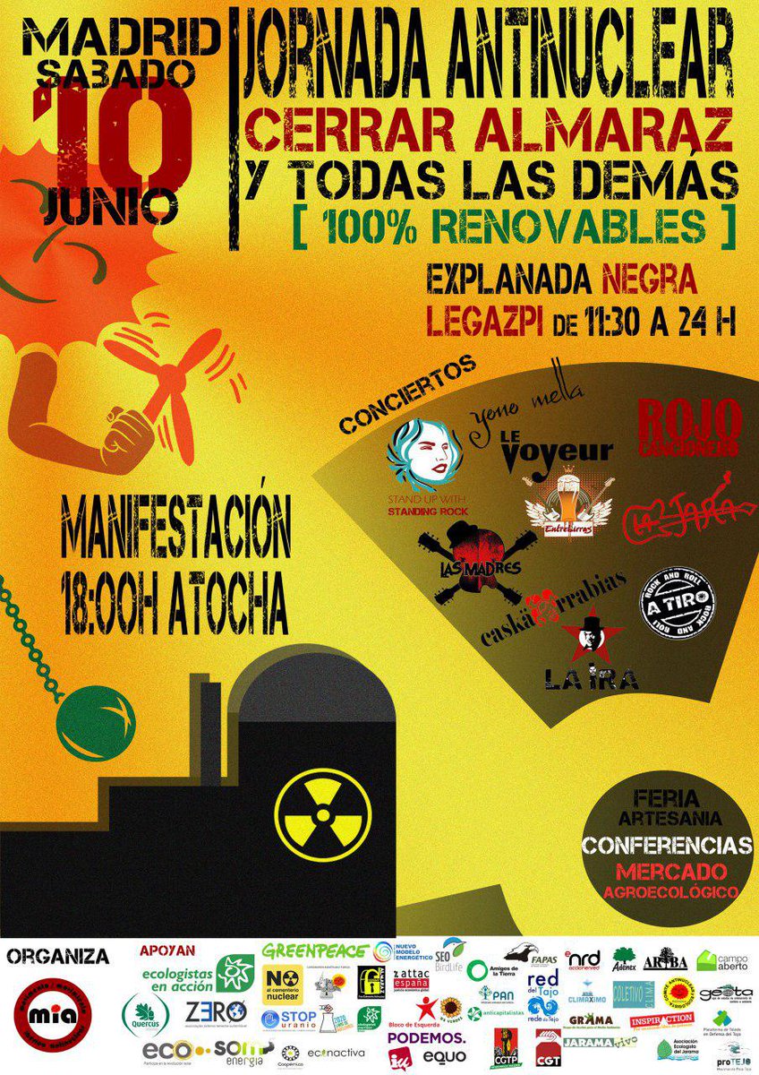 podemos3E's tweet photo. #CierreNuclearYA por peligrosa, cara y contaminante. Este sábado tenemos una gran cita en #Madrid para reclamarlo https://t.co/AmxK0Z4YOw https://t.co/44prpeAJIb