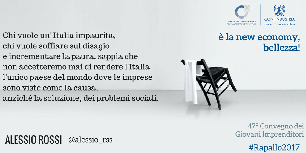 GIConfindustria's tweet photo. Il vero incubo dei mercati e di chi fa impresa non è la fine del quantitative easing ma l’incertezza politica #Rapallo2017 https://t.co/dhKRjh5nH2
