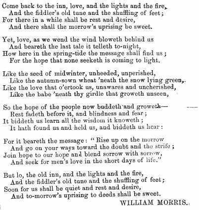 "So the hope of the people now buddeth and groweth," "Message of the March Wind" from The Pilgrims of Hope #GE2017