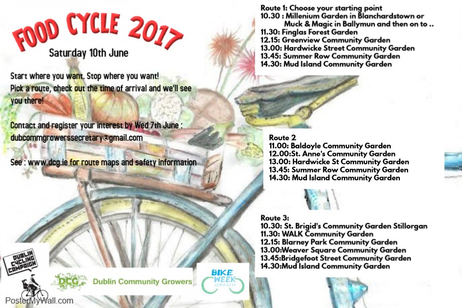 #foodcycle2017 #bikeweek check out the city's garden spaces this Sat 10th June <a href="/ctd_dublin/">Connect the Dots Dublin</a> @DCCParks_Biodiv <a href="/thegrowdome/">The GrowDome Project</a> <a href="/bikeweekie/">bikeweekie</a>