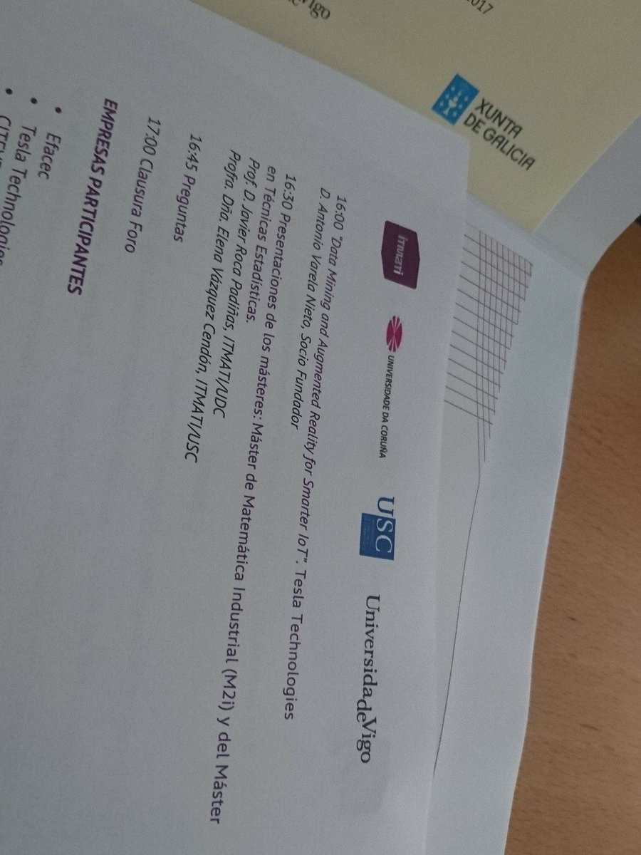 Hoy por la tarde estaremos en <a href="/ITMATI/">ITMATI</a> hablando sobre los retos del #DataMining y la #AugmentedReality en #Industria40 #IoT
