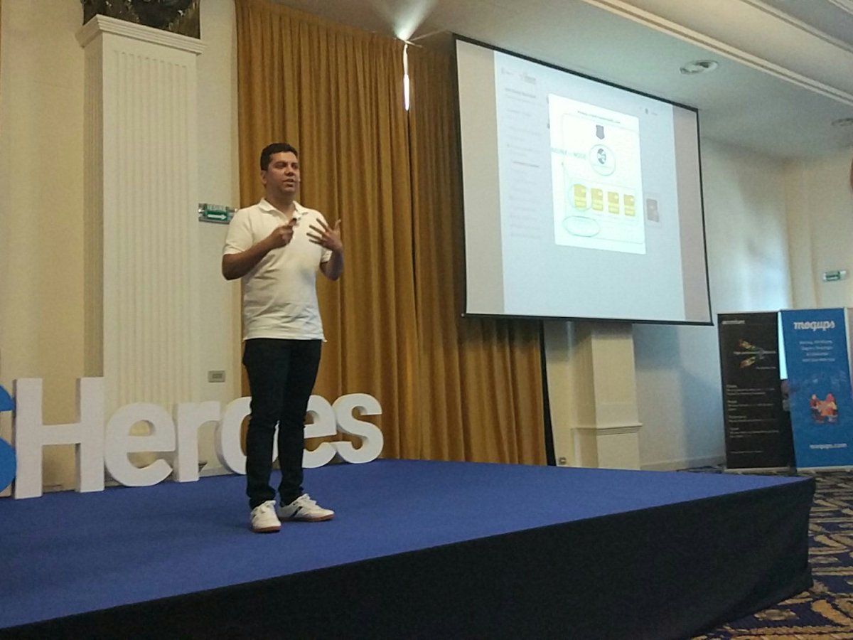 liran_tal's tweet image. Showing how to rock  @awscloud and @nodejs for developers at @jshero!!