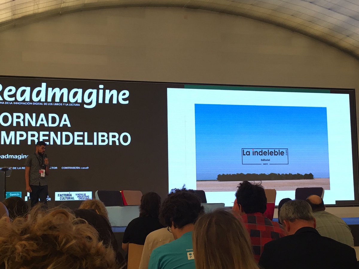 irenromar's tweet image. Sigue Jesús presentando su editorial @Editlaindeleble. Atentos a este proyecto 😊 #readmagine17