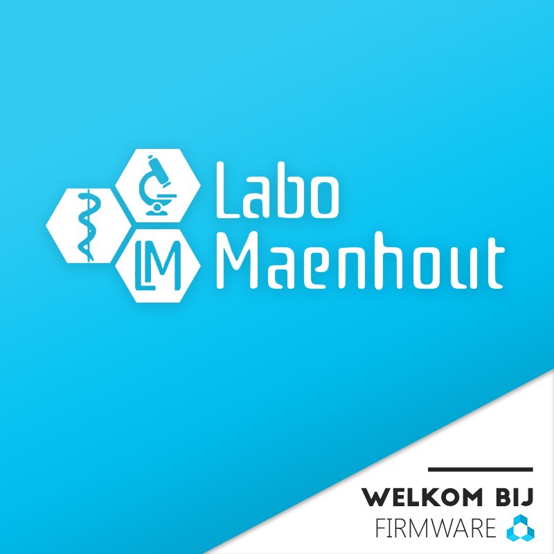 firmware_be's tweet photo. Graag verwelkomen we Labo Maenhout als nieuwe klant bij Firmware! https://t.co/YkyUESxW5f