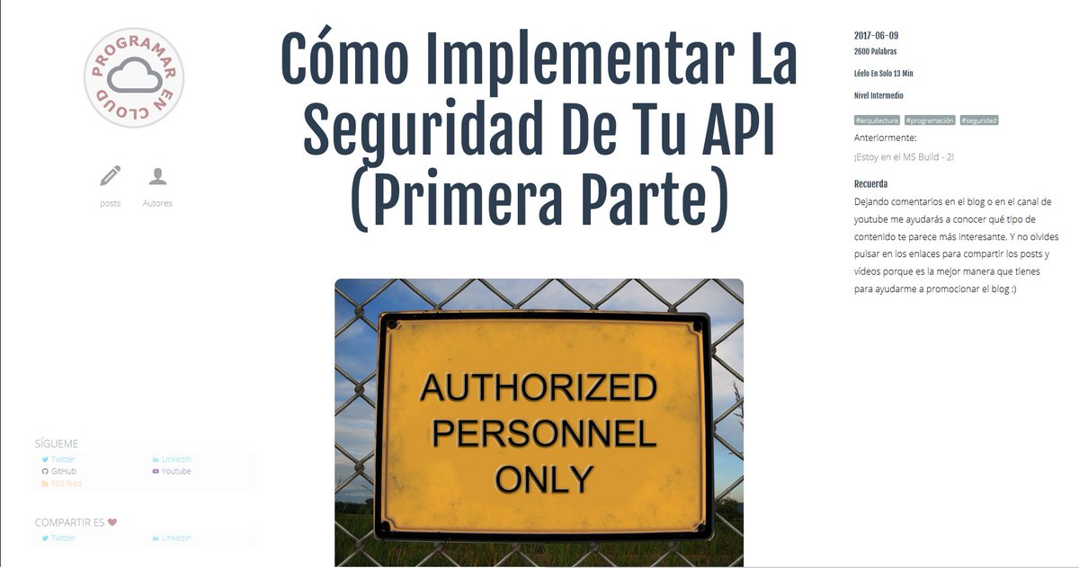 ciberado's tweet photo. ¡https://t.co/ZdJX7rBnhy is back! Y hablando de un tema tan crítico como la seguridad en APIs :) https://t.co/6WZ31seaoW (dadle RT, majos!) https://t.co/OPWAWANKDf