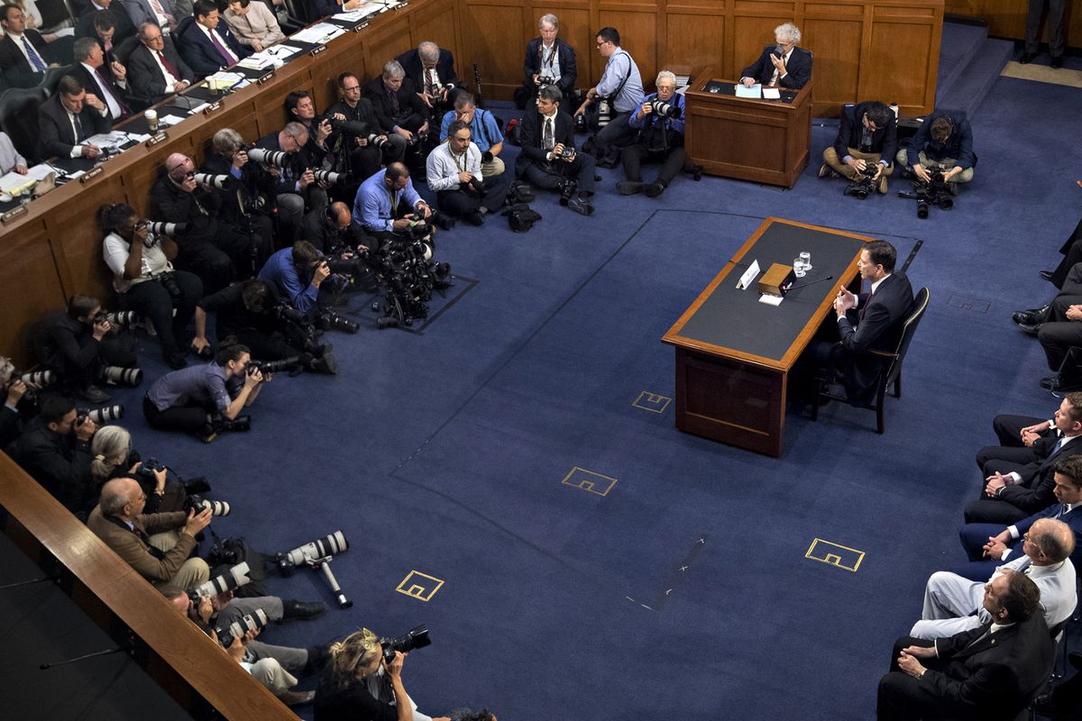 business's tweet photo. Comey's testimony leaves Trump under a crippling "cloud" of investigations https://t.co/9yJTFNDyrW https://t.co/78awP9U85r