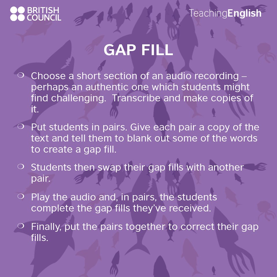 TeachingEnglish's tweet photo. Here are three #listening activities to help students develop their ‘bottom-up’ listening skills. https://t.co/ChLAI86WyZ