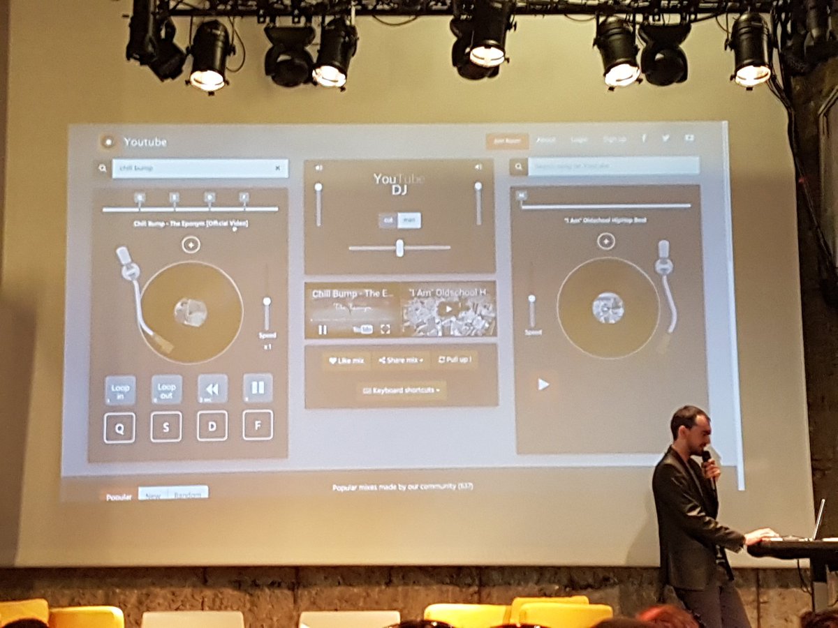 Petrucheqa's tweet photo. @romainmalnoult Petite démo de YouTube DJ #web2day2017 https://t.co/0vqIPzaXKa