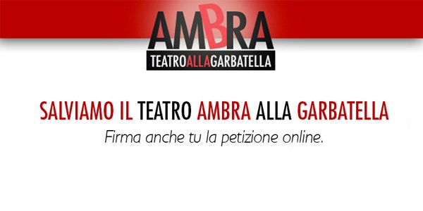 Siamo quasi a 1500 firme! Firma anche tu per scongiurare la chiusura del #Teatro Ambra alla Garbatella! Vai su change.org/p/salviamo-il-… #Roma