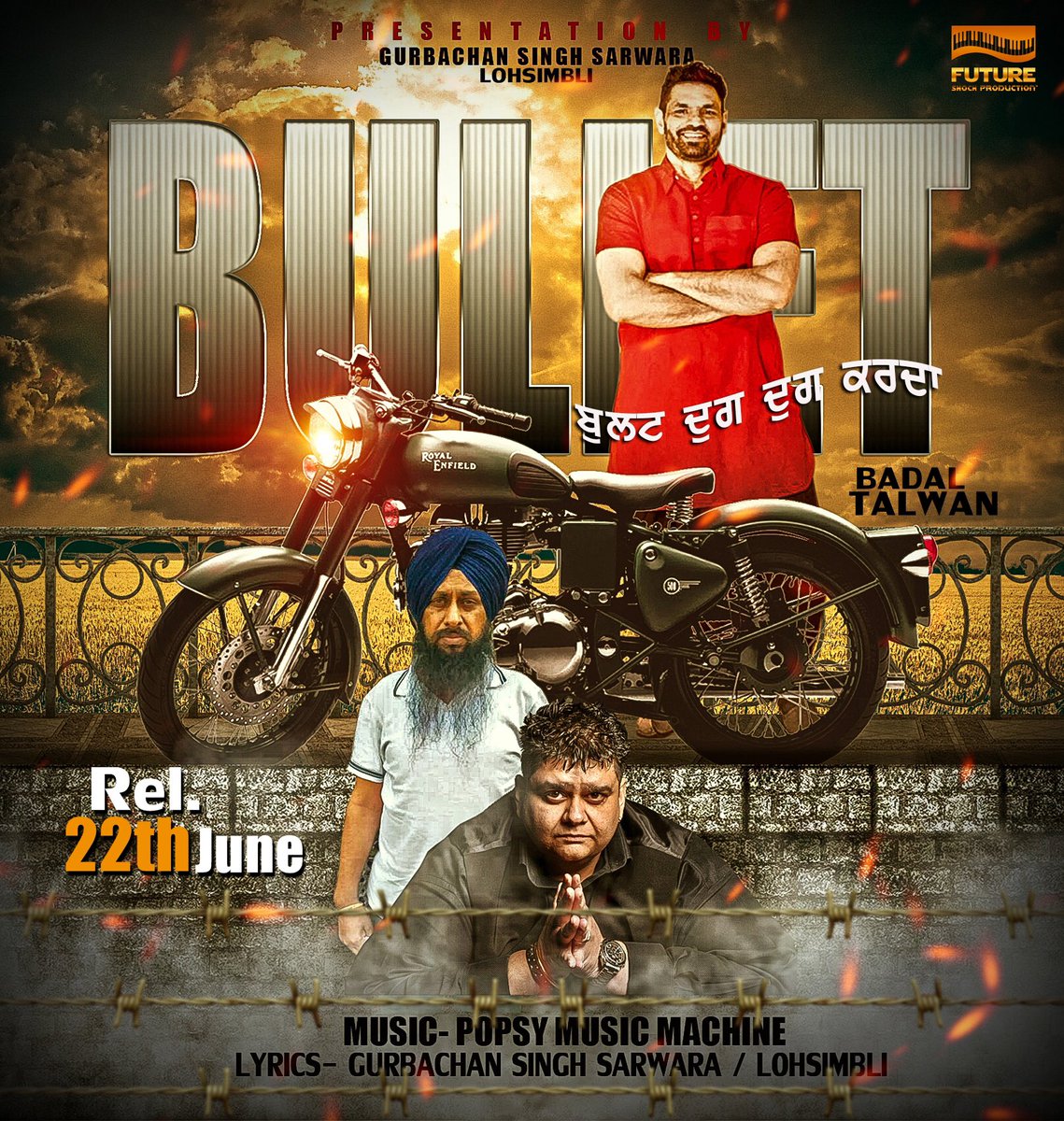 Popsymusic's tweet photo. Releasing 22nd June 'BULLET' (Dhug Dhug Karda)
Vocals: @BTalwan 
Music: @popsymusic 
Label: @FutureShockPro 
#PoPsYTheMusicMachine https://t.co/kyVWc59Bvg