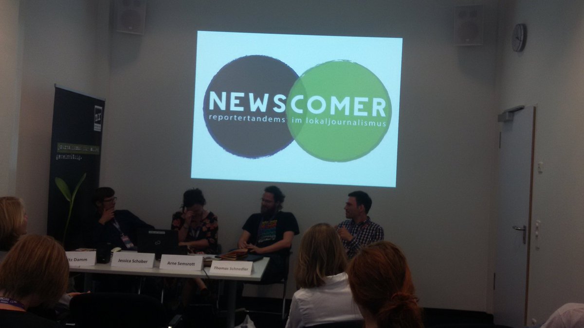 hfeldwisch's tweet photo. Toller Start in #NR17 mit bemerkenswerten gemeinnützigen journalistischen Projekten @Einfach_HD  @newscomers @fragdenstaat https://t.co/HxDoruQDle