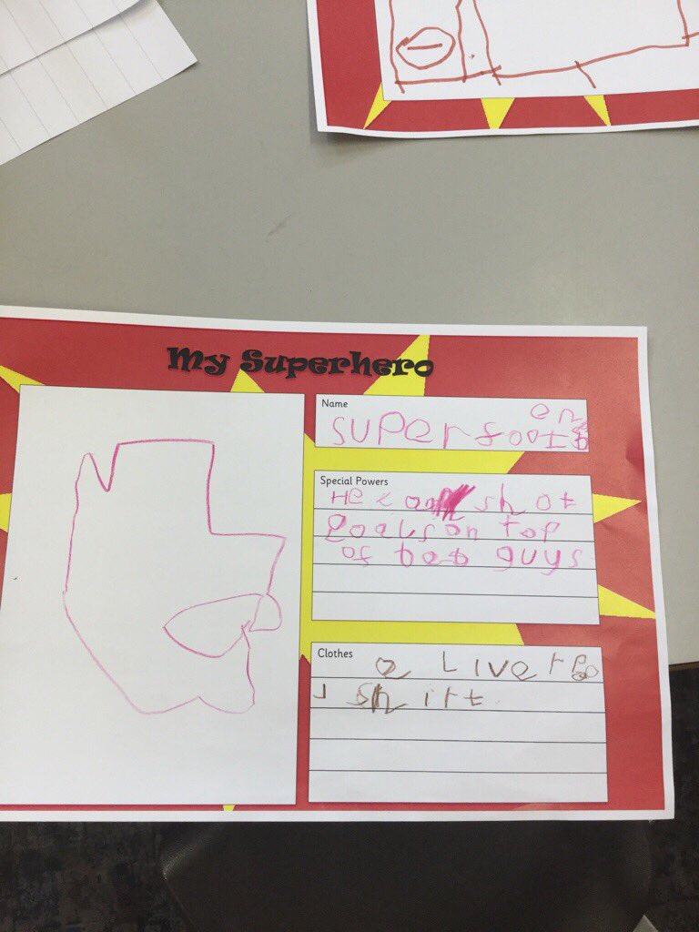 Our Super Heroes topic is off to a great start, lots of ideas for costumes and super writing! #efys #earlyyears