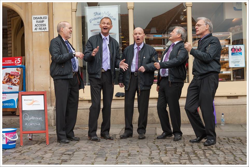 QuintessenceAC's tweet photo. Singing tomorrow morning outside the Bear Hotel for Wantage Presents at 10.30 and 11.30. Collecting for @WCSCounselling. See you there! https://t.co/Q4ubHDC6N0