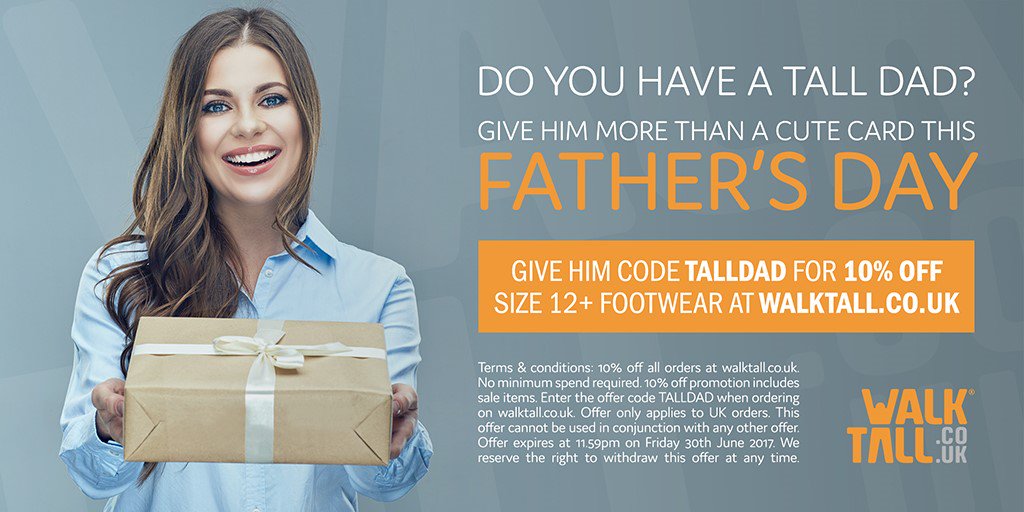 TallgirlsUK's tweet photo. Give your tall dad something he really wants on Fathers Day.
https://t.co/02IyKMkOM6
#talldad #fathersday #whattogetdad #walktall #tallman https://t.co/YvWNzIk70K
