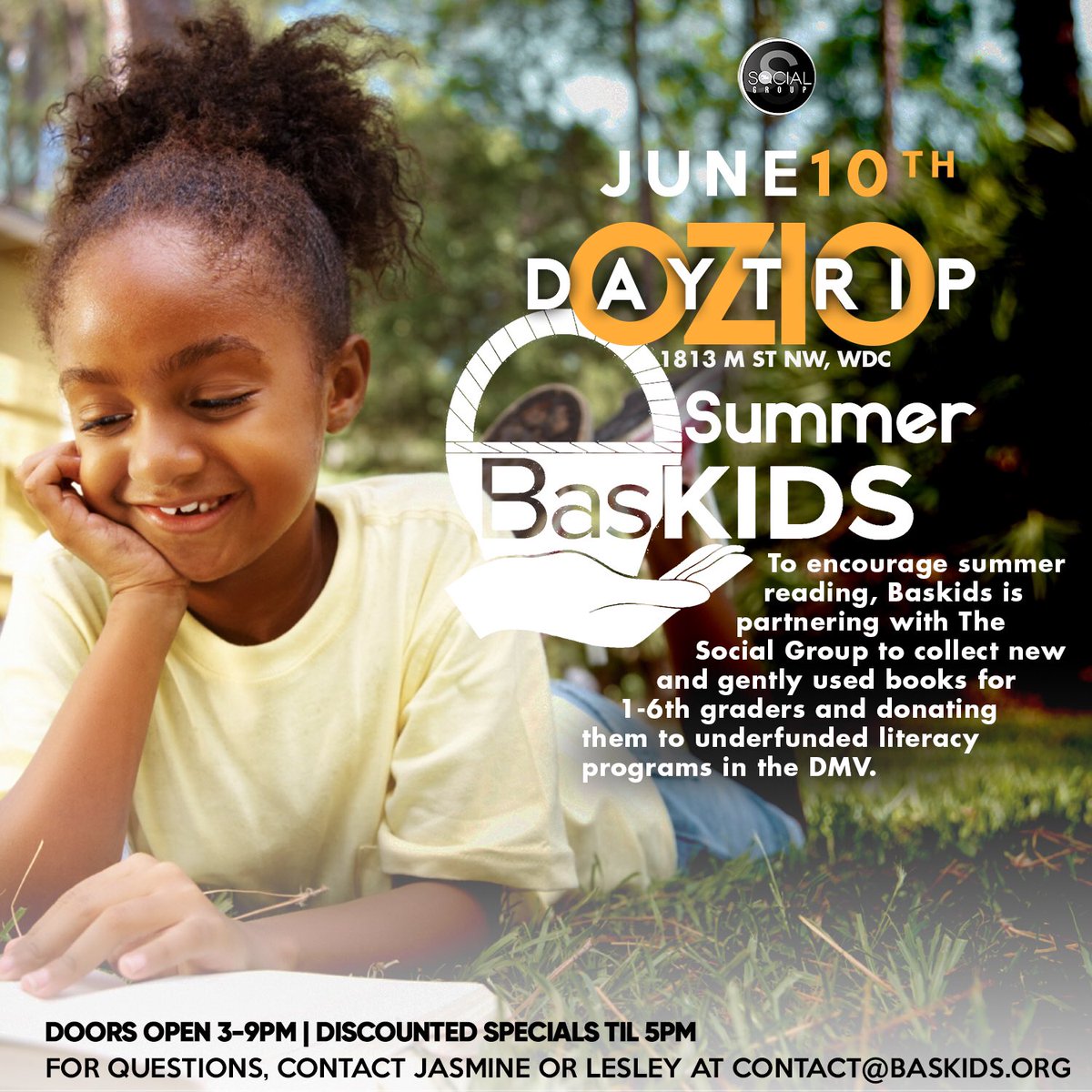 BankRoll_Lo's tweet photo. Come out to Ozio on Saturday w/your book donations to support us in encouraging summer reading.💙 #BasKids #DMV https://t.co/nTysBgTkrp