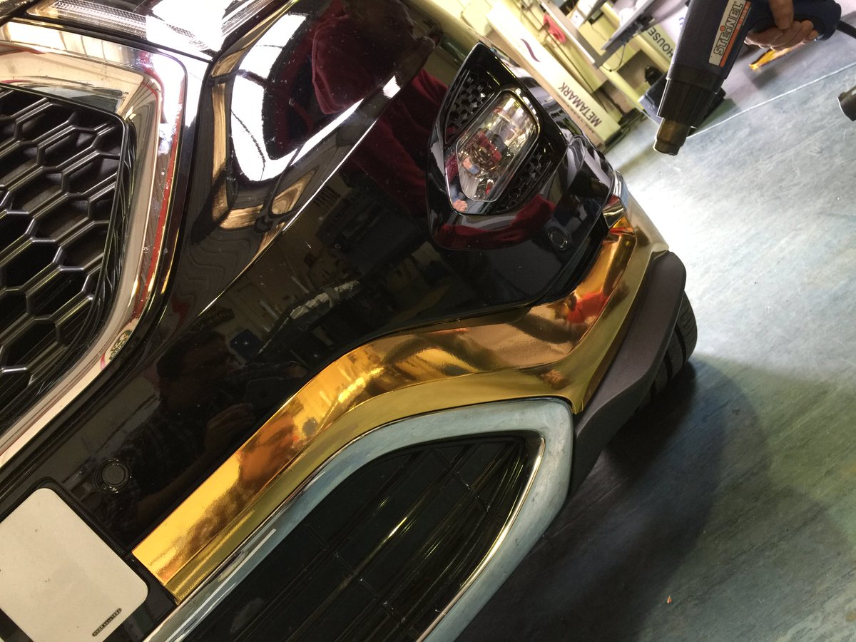 SignworldGroup's tweet image. Sneak preview of a polished gold wrap! Be sure to keep an eye out for this one...