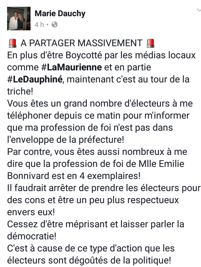 M_Dauchy's tweet photo. Urgence : le système tente encore une fois de nous voler cette élection !
#Savoie #Circo7303 https://t.co/OU6aB3ux67